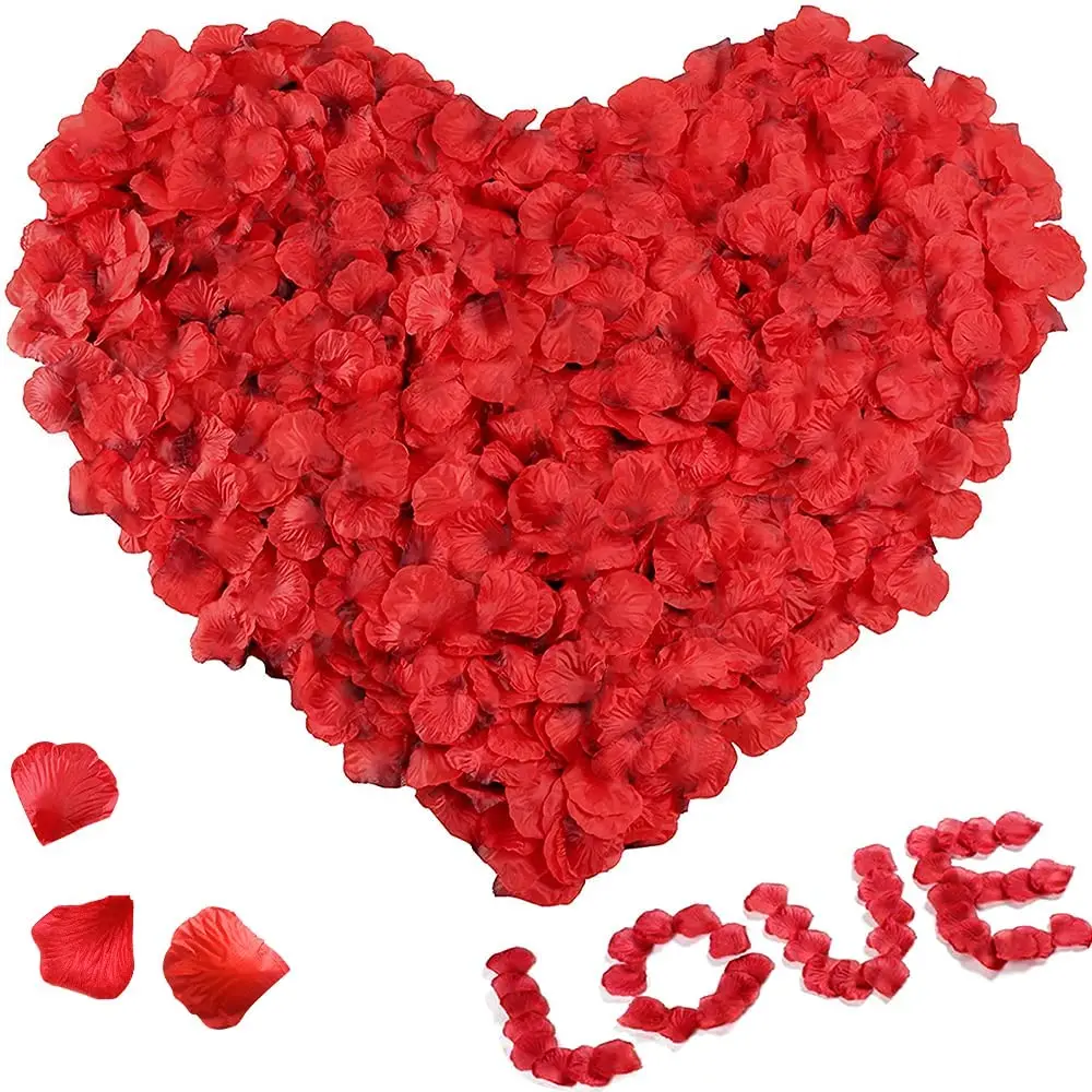 

100 Pieces Artificial Rose Petals Artificial Flower Silk Petals for Valentine Day Wedding Flower Home Decoration Accessories