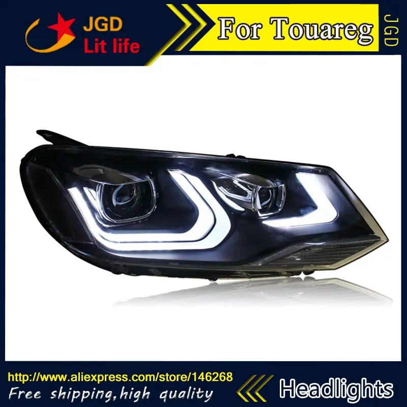 Стайлинг автомобиля светодиодные HID Rio светодиодный фары VW Touareg чехол для