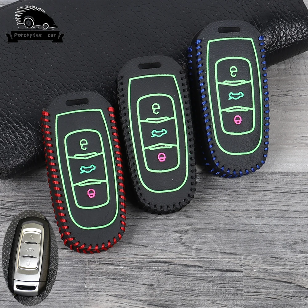 

Luminous Leather car key case cover For Geely Atlas Boyue borui Coolray Emgrand NL3 EX7 X7 EC7 GX7 EC715 RV EC718 GT GE SC6 GC9