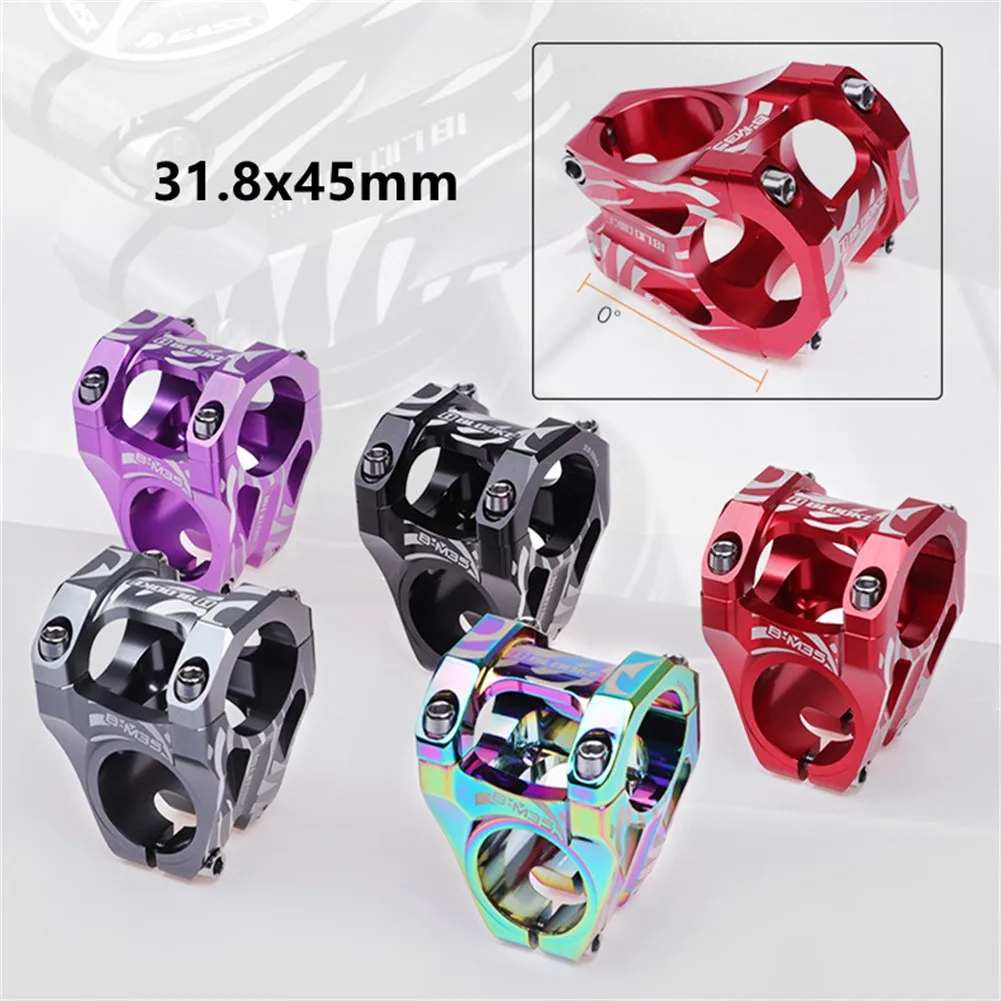 

New Bicycle Handlebar Stem MTB Road Bike CNC Short Riser 31.8 X 45mm Aluminum Alloy Bicycle Bridge Downhill Stem Accessories