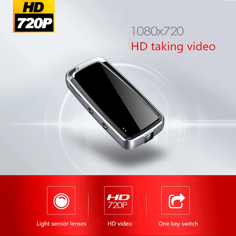 Mini Camera Professional HD Digital Camcorders Micro Car Key Cameras Security Voice Video Recorder Support TF card 64GB | Безопасность и