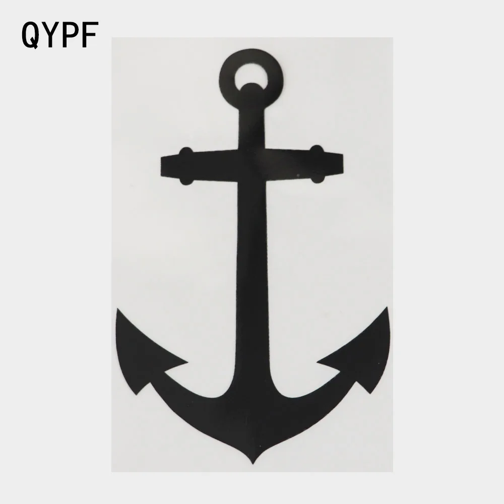 

QYPF 10.5CM×16.5CM Creative Anchor Silhouette Decal Vinyl Car Sticker Black/Silver 2A-0095