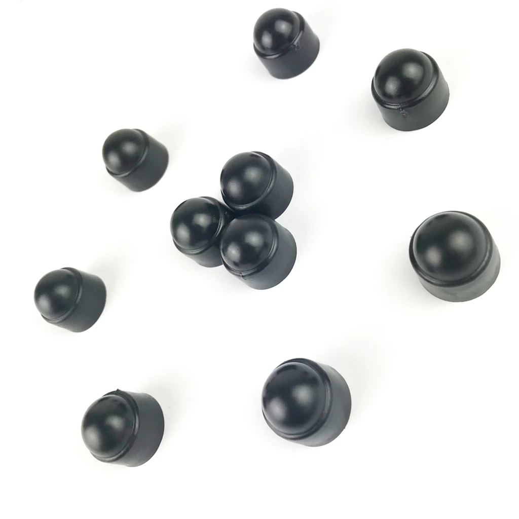 10X черные шины Колесные болты гайки колпачки шестигранные колеса Пылезащитная