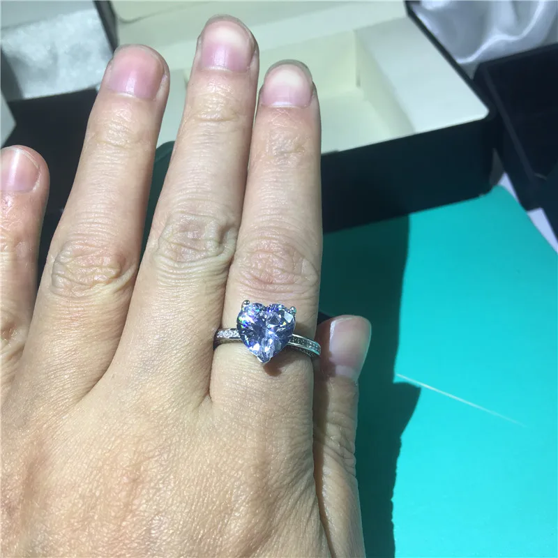 Кольцо женское из серебра 925 пробы с фианитами AAAAA 10 мм | Украшения и аксессуары