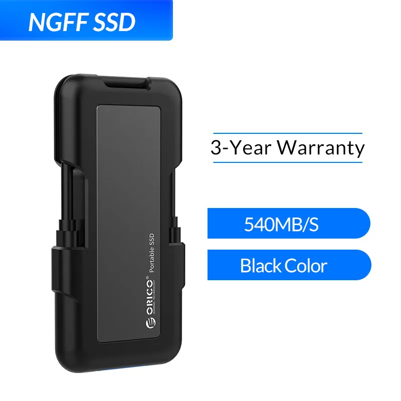 NGFF Black ORICO внешний SSD M.2 NVME NGFF SSD 1 ТБ SSD 128 ГБ 256 ГБ 512 Гб жесткий диск Портативный SSD твердотельный накопитель с type C USB 3,1 - Цвет: NGFF Black