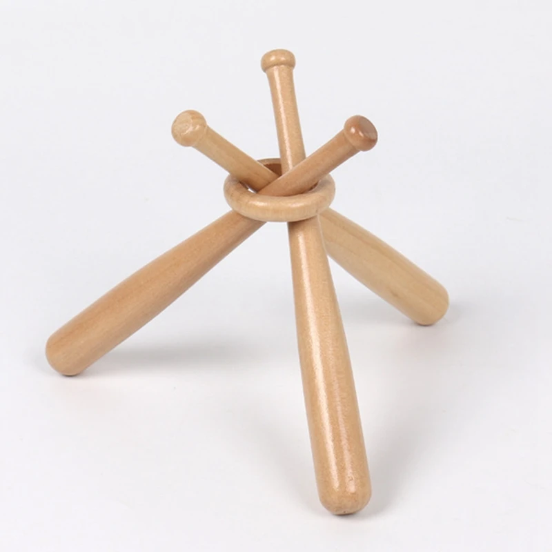 

2 Pcs Baseball Golf Tennis Ball Display Stand Souvenir Ball Wood Holder Support