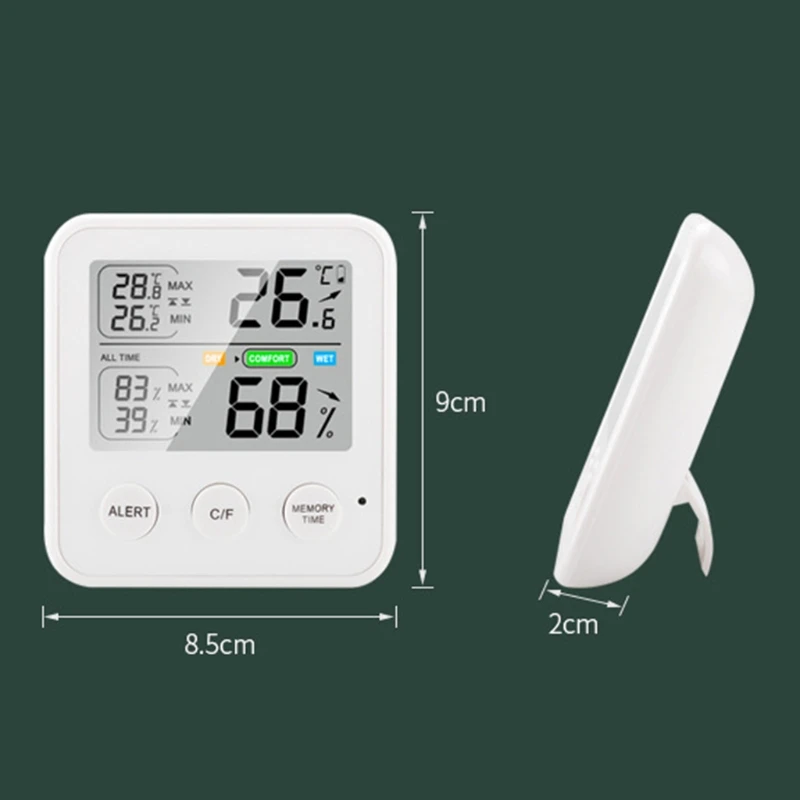 

Digital Hygrometer Indoor Thermometer Room Thermometer Humidity Gauge with Temperature Humidity Monitor White Black