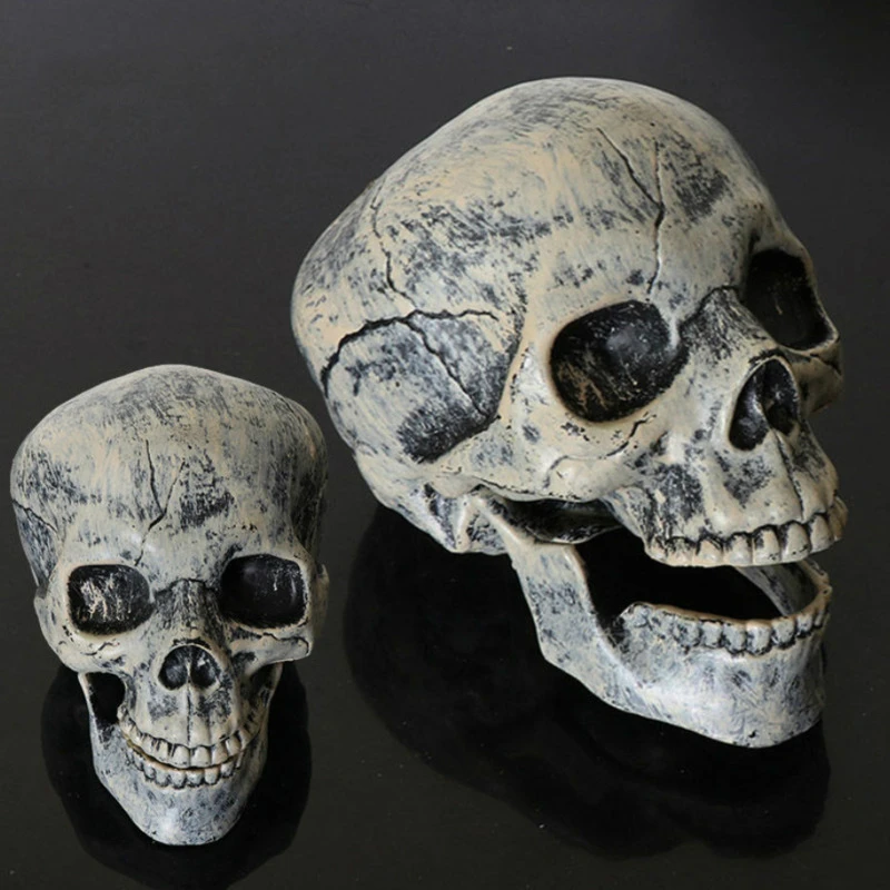 Декоративная искусственная голова черепа на Хэллоуин 20*15*12 см | Дом и сад