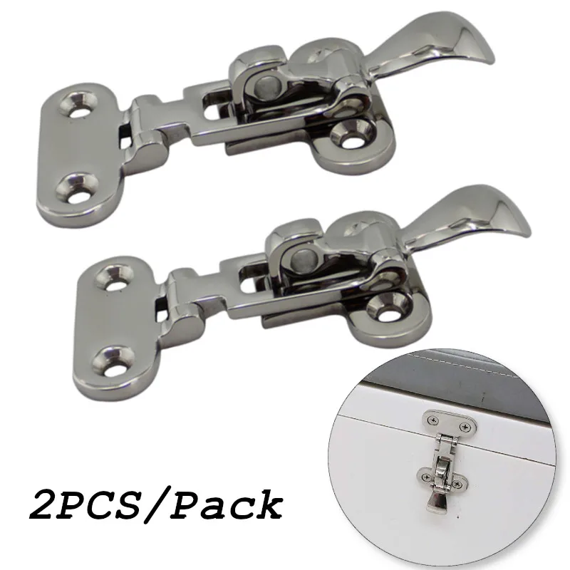 

2pcs Boat Yacht Accessories Boat Locker Hatch Anti Rattle Latch Fastener 316 Stainless Steel 4-3/8" for Row/sail Skiff