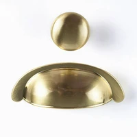 3 0 dresser pulls drawer knobs pull handles cup bin shell pull brushed brass gold kitchen cabinet handle knob hardware 76mm