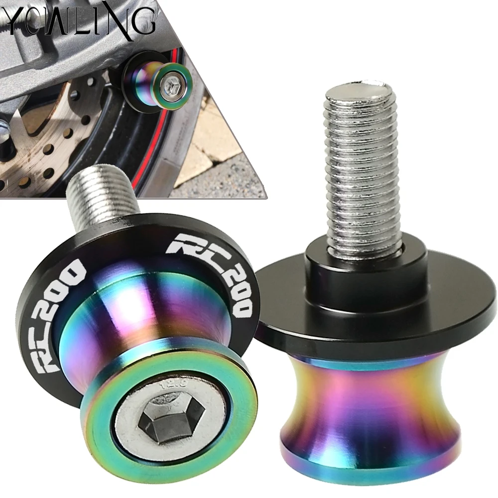 

10mm Swingarm Stand Screws CNC Motorcycle Swing Arm Spools Sliders bobbins FOR RC200 200 2014 2015 2016 2017 2018 2019