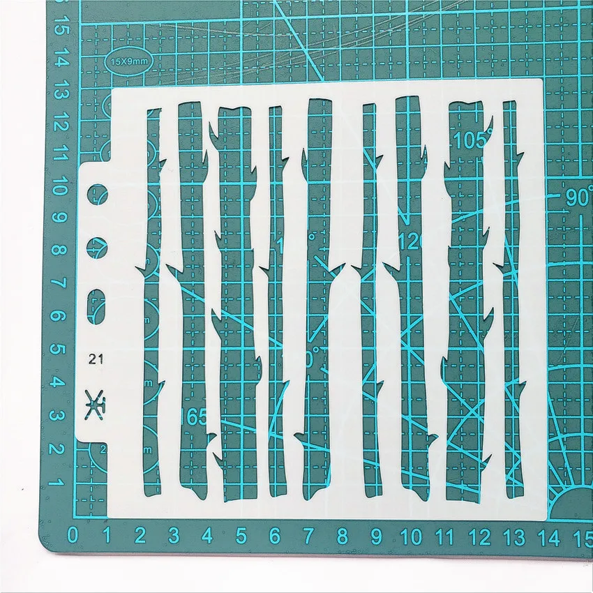 Трафареты с лесом 14 1*13 см покрытие шаблон Пластиковая форма распылителем щит