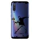 FunnyTechЧехол для Xiaomi Mi9  Mi 9 l чехол Бэнкси Граффити прозрачный букет