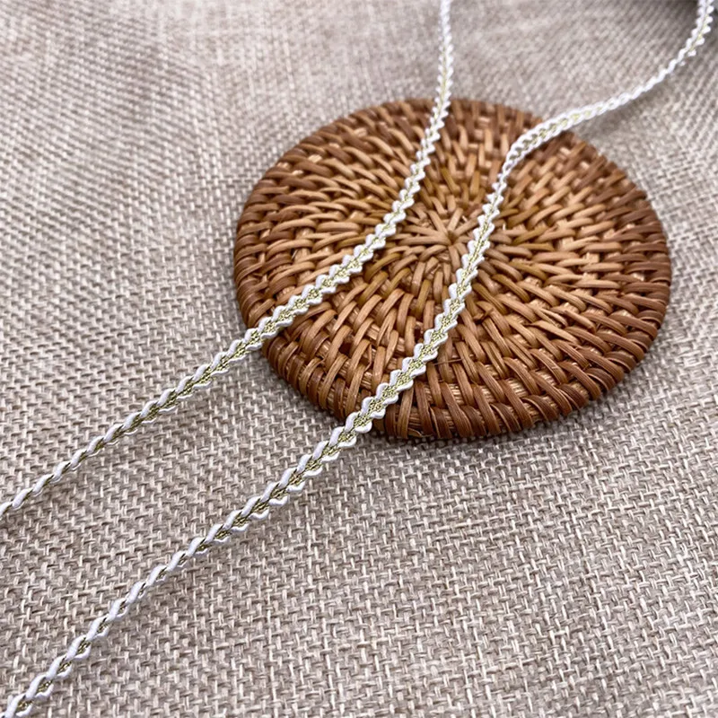 

1Yards High Quality White Guipure Gold Lace Fabric Applique Lace Trim Ribbon Fabric Laces Sewing Trimmings dentelle encaje 6868