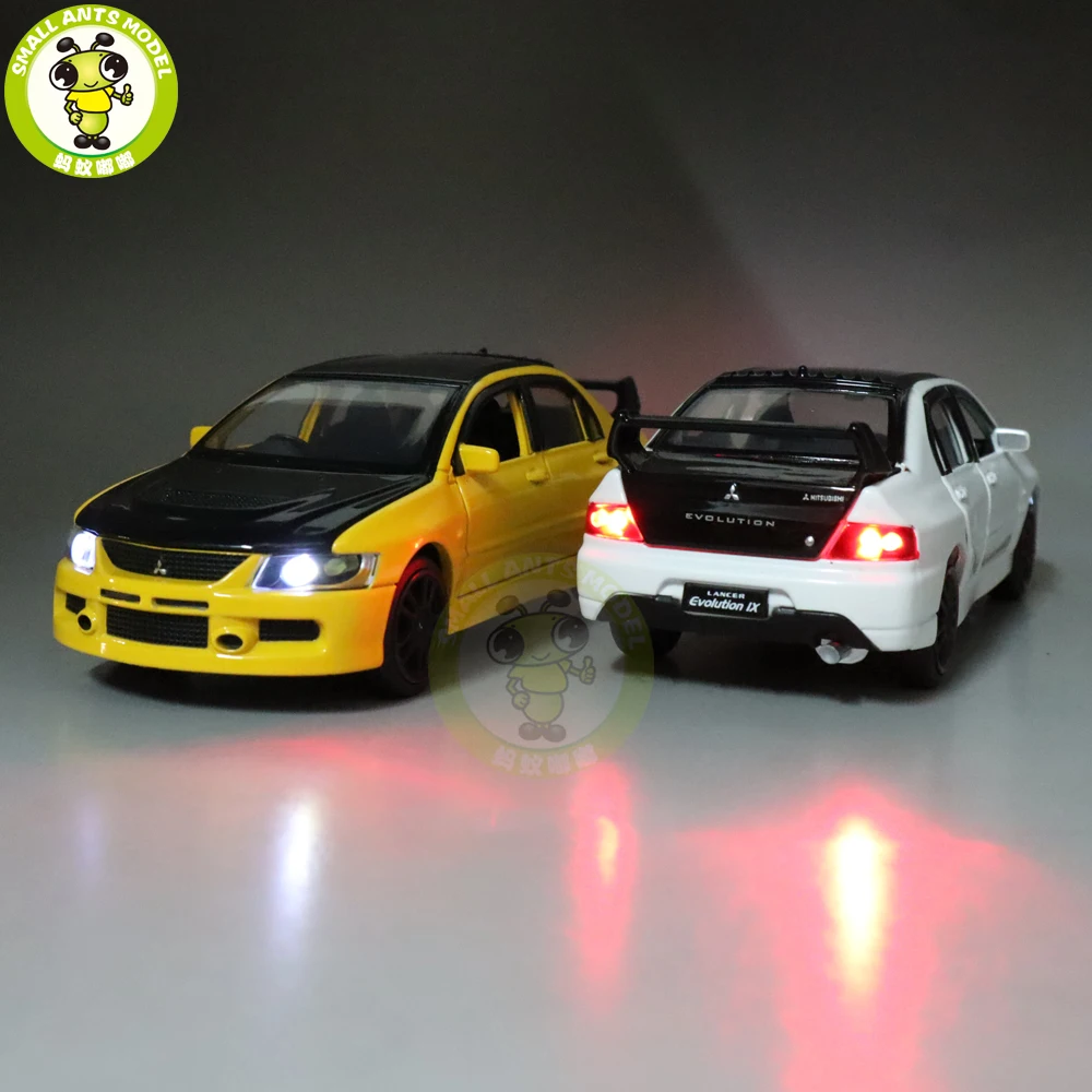 Коллекция 1/32 года Lancer EVO 9 IX модель автомобиля с черной крышей игрушки для