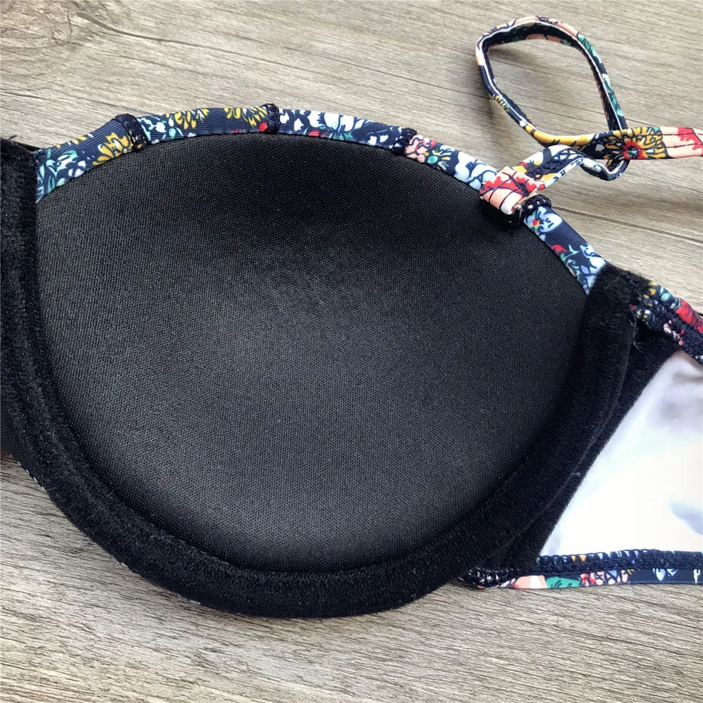 

Sexy Print Swimwear Women Bikini Set 2021 New Push Up biquini Female Swimsuit Brazilian Bathing Suit bathers Beach Swimming