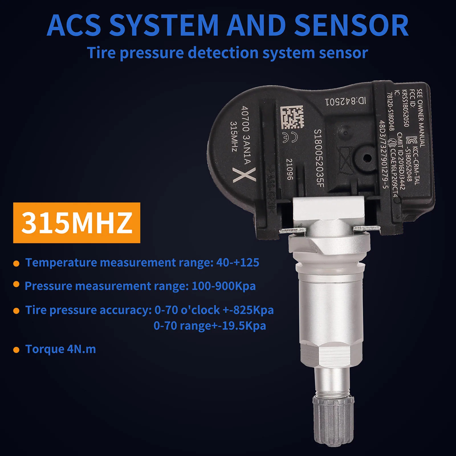 Для 2013-2017 NISSAN SENTRA 315 МГц датчик давления в шинах TPMS датчики 40700-3AN1B 40700-3AN1A |