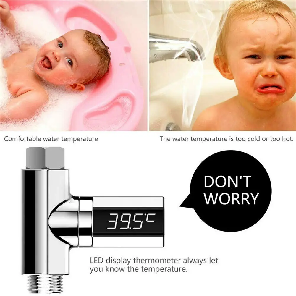 

Electric Shower Bath Faucet Water Thermometer With LED Digital Screen 360° Rotating Bathroom Baby Bath Water Thermometer Celsius
