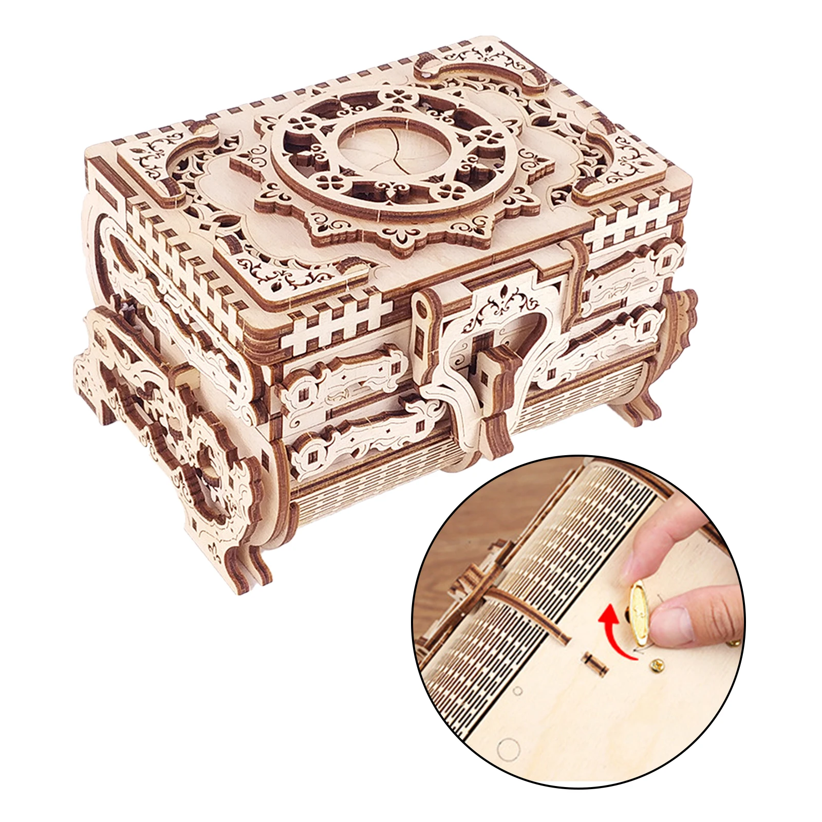 

Antique Wooden Puzzle Self Assembly DIY Mechanical Building 3D Model Kit