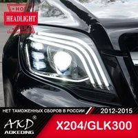 for car benz x204 head lamp 2012 2015 car accessory fog lights day running light drl h7 led bi xenon bulb glk300 250 headlights