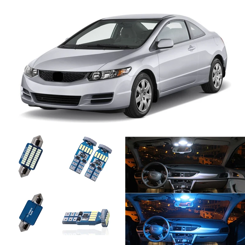 8 шт. Canbus светодиодный 12 В комплект освещения салона автомобиля для Honda Civic 2006 2011