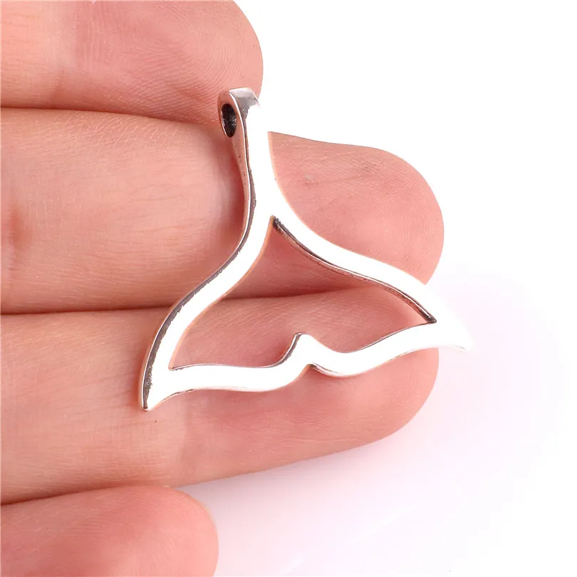 20 шт./лот новые недорогие Подвески в виде хвоста морского Кита для браслета