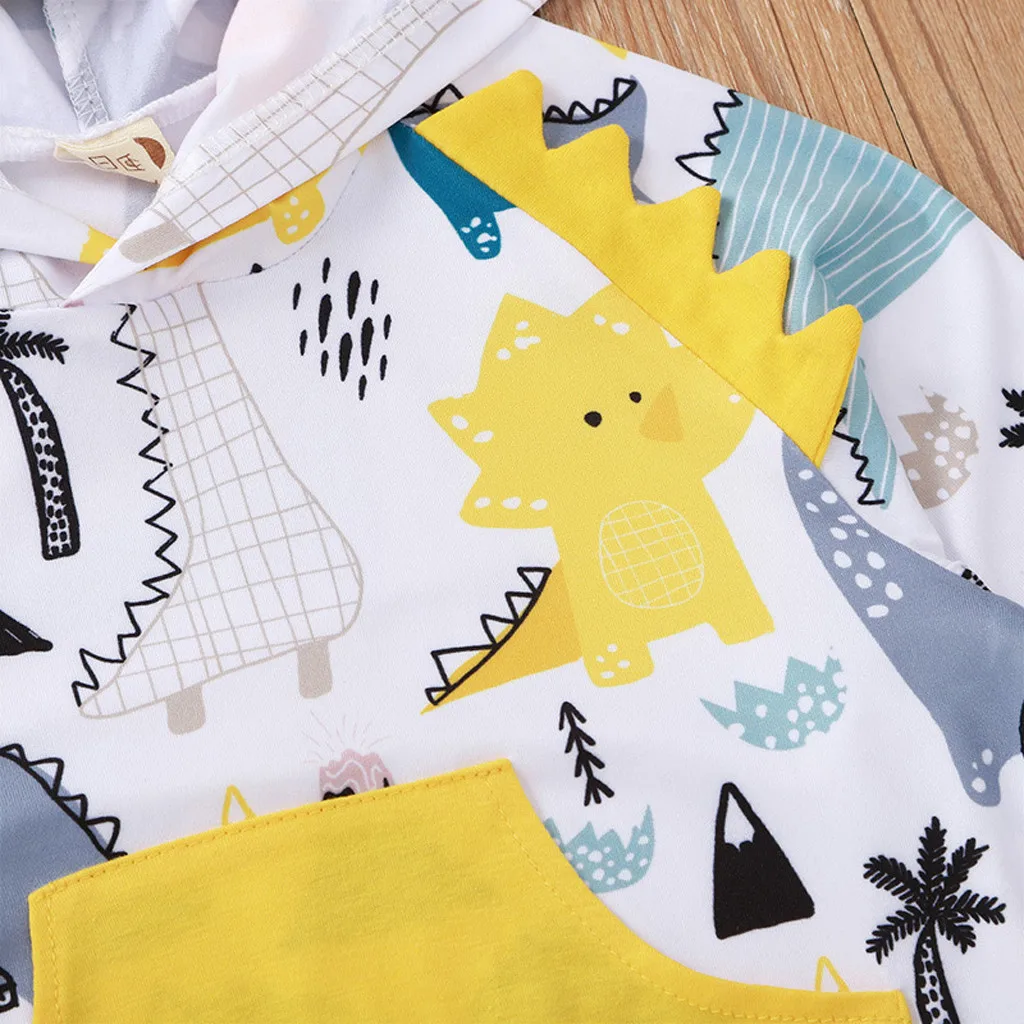 

New Baby Boys/girls Clothing Sets Cartoon Print Sport Suit Fashion Kids Hoodies+pants Set Toddler Tracksuit Clothes 2021