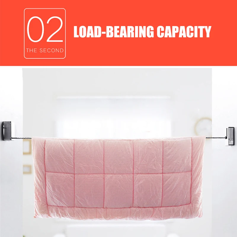 Экономичная сушилка для белья внутренняя телескопическая выдвижная веревка