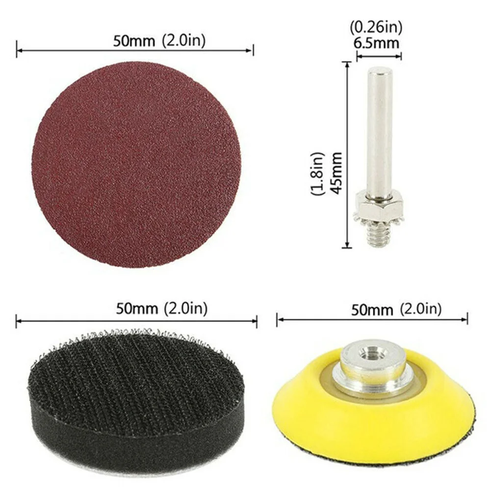 

120Pcs 60-3000 Grit 2\" Sander Disc Car Sanding Polishing Pads Abrasive Sandpaper Power Tools Sander Parts Accessories