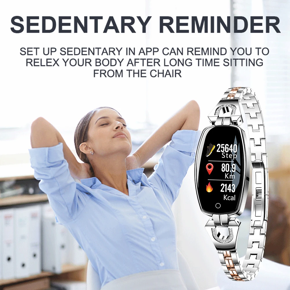 

H8 Smart Bracelet Women Wristband Blood Pressure Heart Rate Monitor Fitness Tracker IP67 Waterproof Smart Band Female Smartwatch