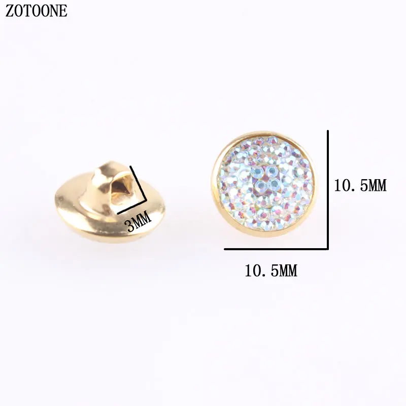 ZOTOONE красивые Стразы металлические пуговицы для пальто скрапбукинг Швейные