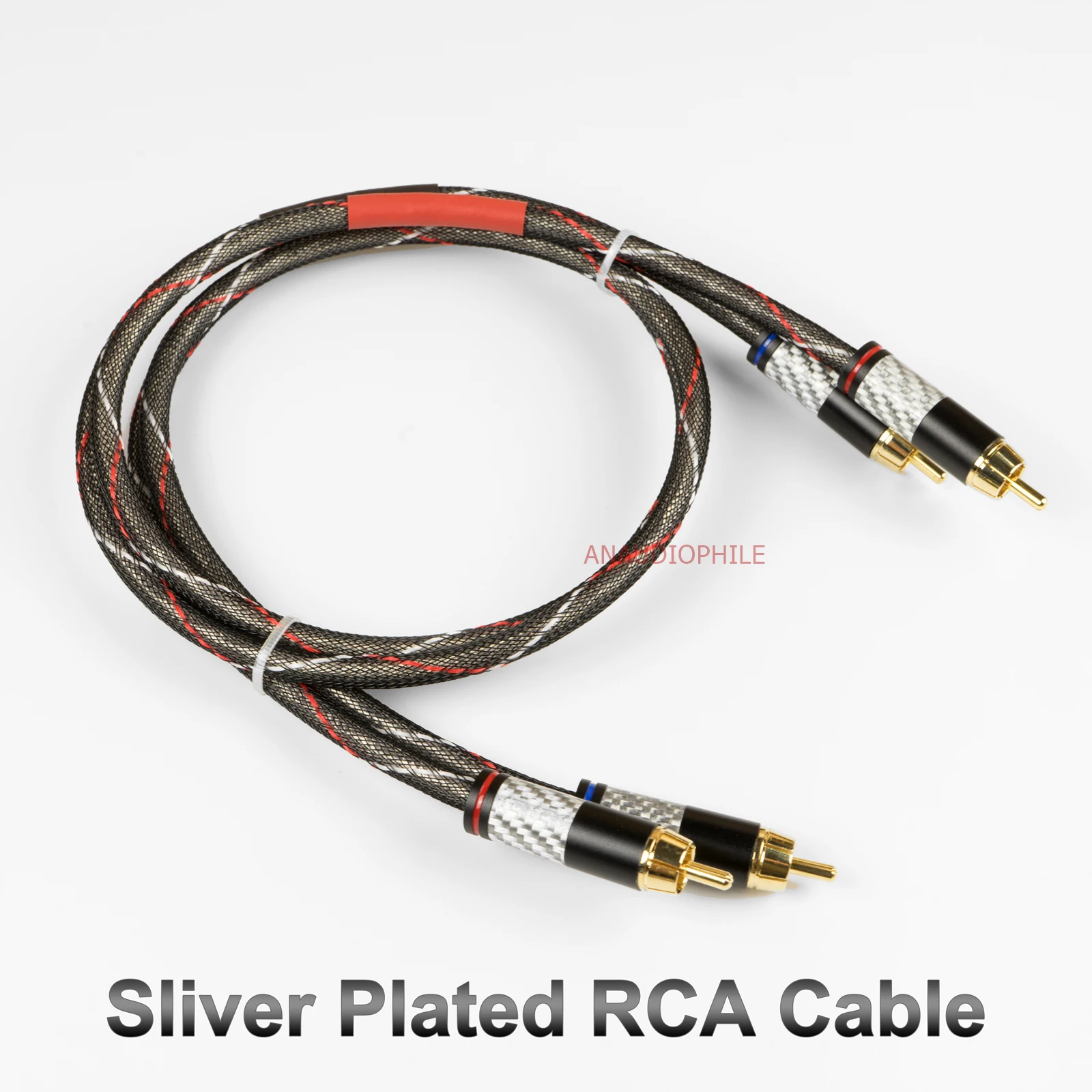 Кабель Hi-END RCA с покрытием из серебра, 5N 4 толстых проводника, мужской разъем для HiFi, аудио ЦАП, усилитель предусилителя.