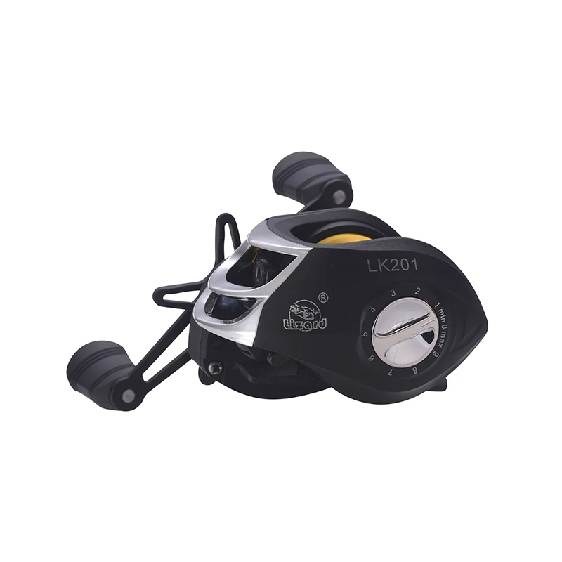 LIZARD With Magnetic Brake System 8KG Drag Resistance 17 + 1 BB 7.2 High Speed Black Gold Fishing Reel