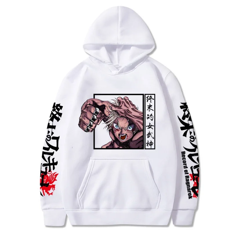 

2021 Record of Ragnarok Hoodies Japan Anime Funny Cute Hoody High Quality Black Japanese Sweatshirt Pullover Hip Hop Hooded
