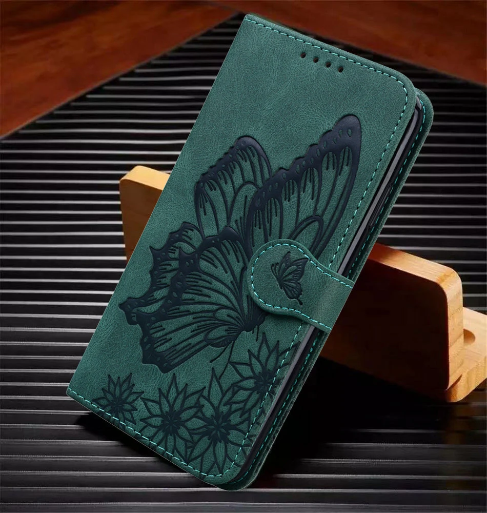 

Luxury Leather Wallet Case For Oppo Reno5 Z Flip Case Reno 5Z Retro 3D Butterfly Card Fundas for Oppo Reno5 Z Stand Cover