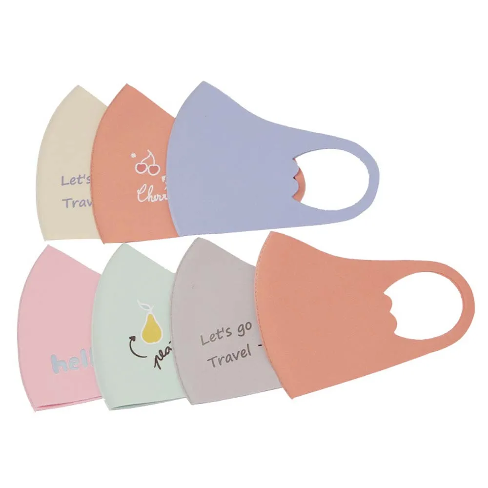 3 Pcs Kids Face Mask Baby Children Washable Ice Silk Cute Cartoon Protective Mouth Masks |