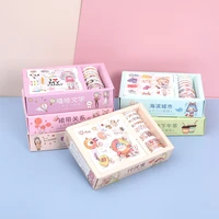 16pcsbox gift package sticker washi tape set cute girl paper tapes for journal scrapbooking diy deco kawaii masking tapes