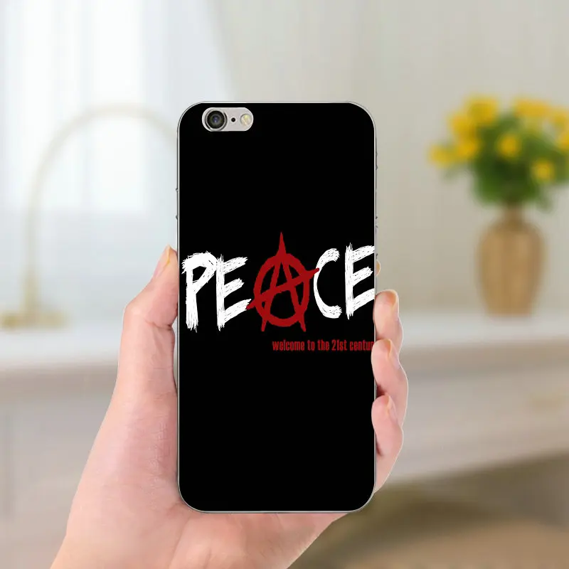 Для iPhone 8 7 6 6S Plus X 5 5S SE 5C 4 Shell антидетонационный Coque классный анархический логотип силиконовый Мягкий ТПУ силиконовый чехол для телефона