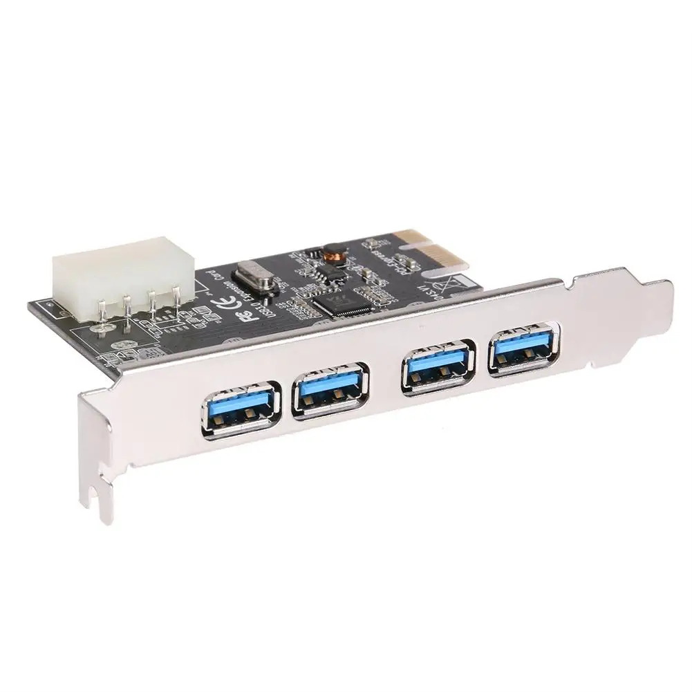 

PCI-E to USB3.0 Expansion Card 4 port Computer USB3.0 Expansion Card Household Computer Parts for Bitcoin Miner Mining