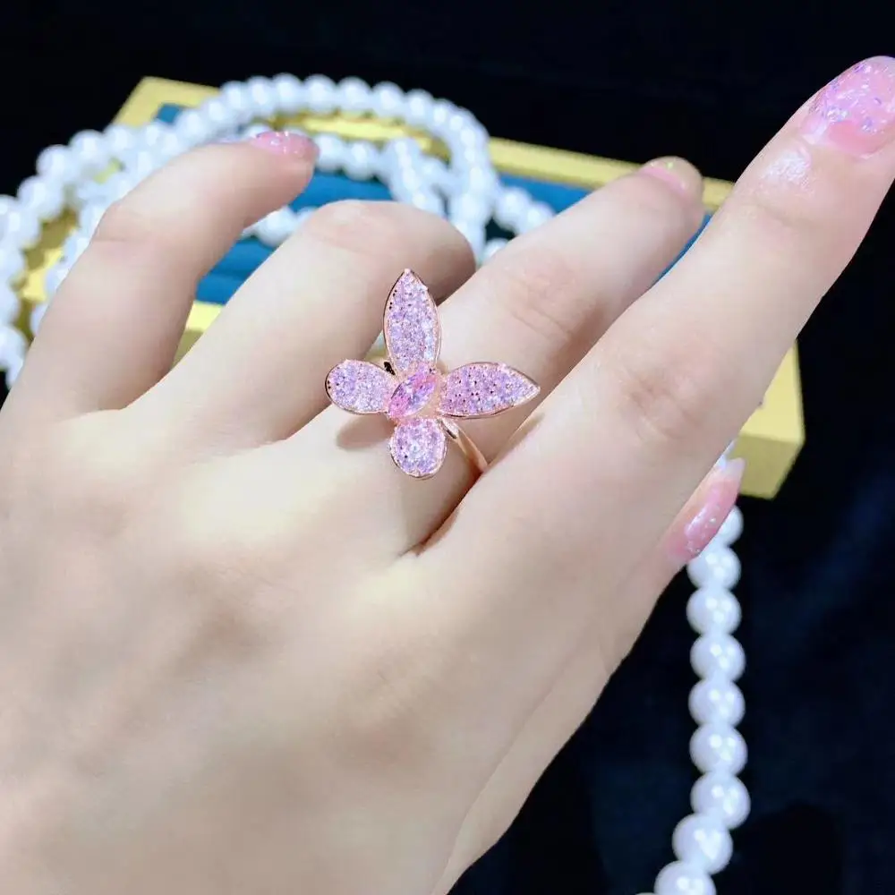 Комплект из кольца и серёг серебра 925 пробы с фианитами