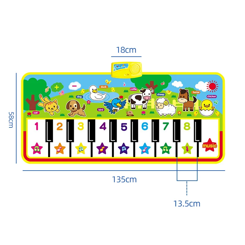 Детские игрушки 135*58 см детские музыкальные коврики электронные подарок для