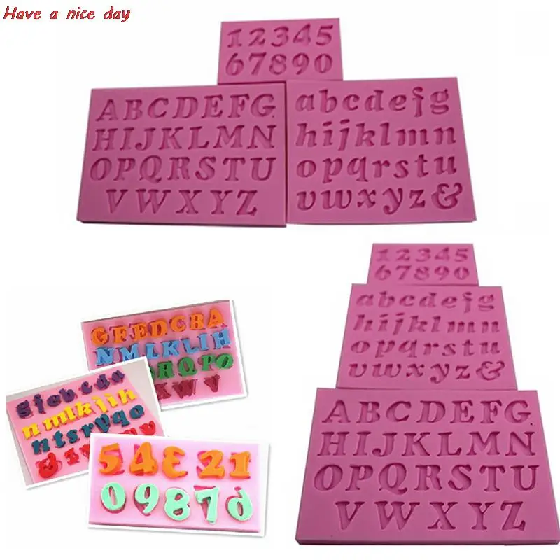 

3Pcs New Letter Mold Alphabet & Number Silicone Molds Initial Mold Large Clear Resin Mold Epoxy Resin Craft Supplies Hot Sale