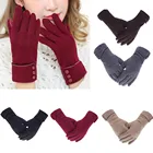 Зимние перчатки, теплые ветрозащитные внутренние плюшевые варежки для сенсорных экранов, женские бархатные перчатки, спортивное снаряжение для улицы