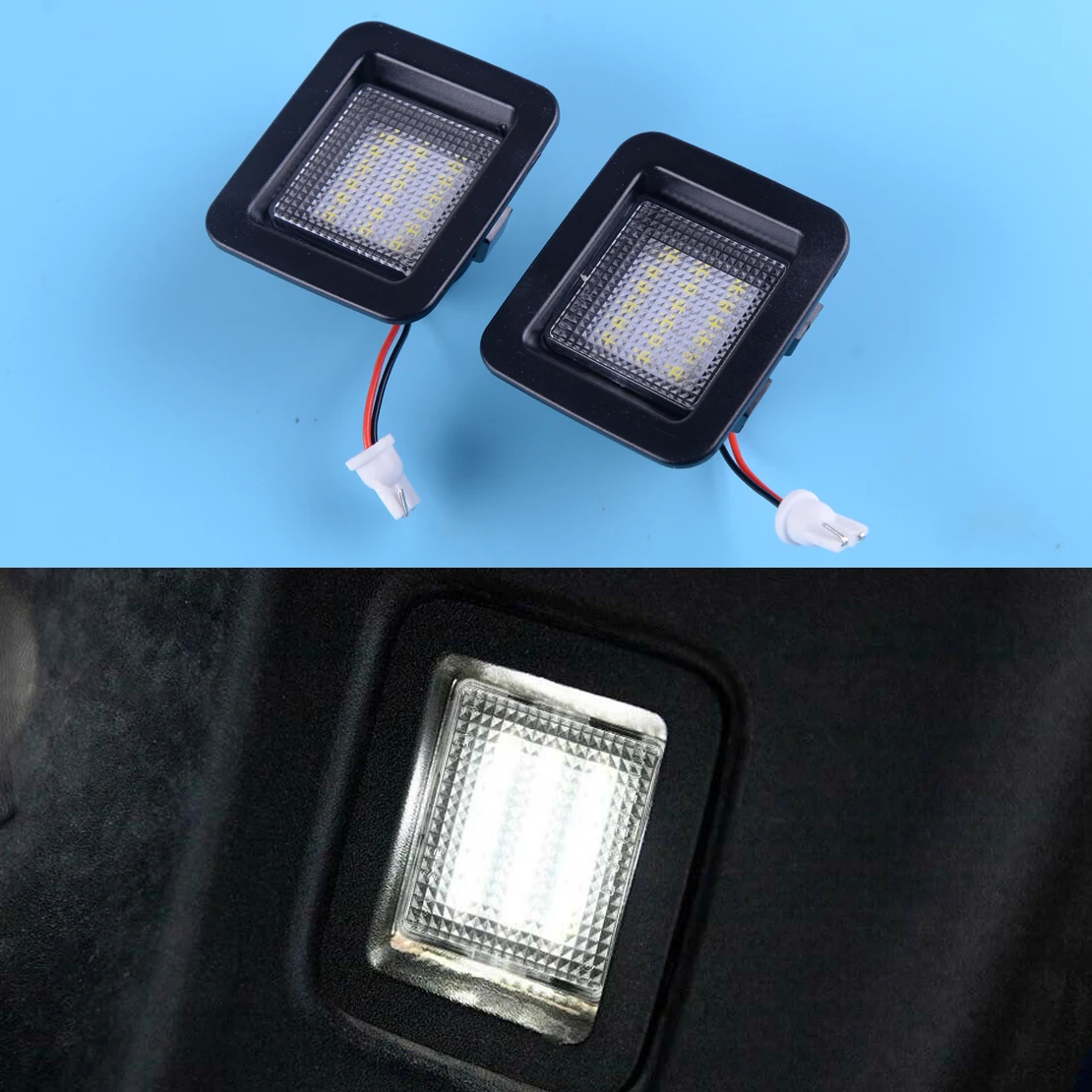 Beler 12V 2 шт 3W высокомощный светодиодный светильник с дымовым номерным знаком 6500K