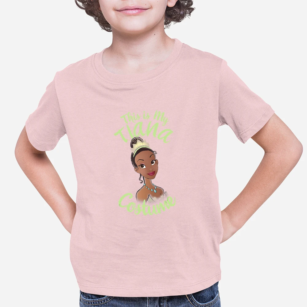 

Детские футболки Four Seasons Летние новинки с круглым вырезом и короткими рукавами Tiana Футболки с принтом принцессы Детская мода на открытом воз...