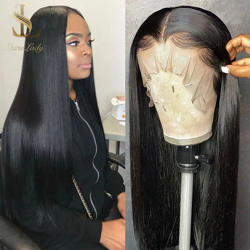 

Human Hair Wig Straight Front Lace Wig For Women 13x4 Brazilian Remy Human Hair Transparent Lace Frontal Wig