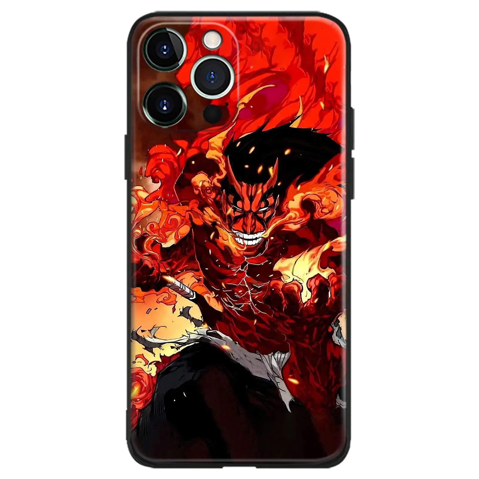 

Kenpachi отбеливающий демон аниме чехол для телефона iPhone 13 12 11 Mini Pro XS Max 6s SE X XR 7 8 Plus чехол мягкий силиконовый стеклянный чехол