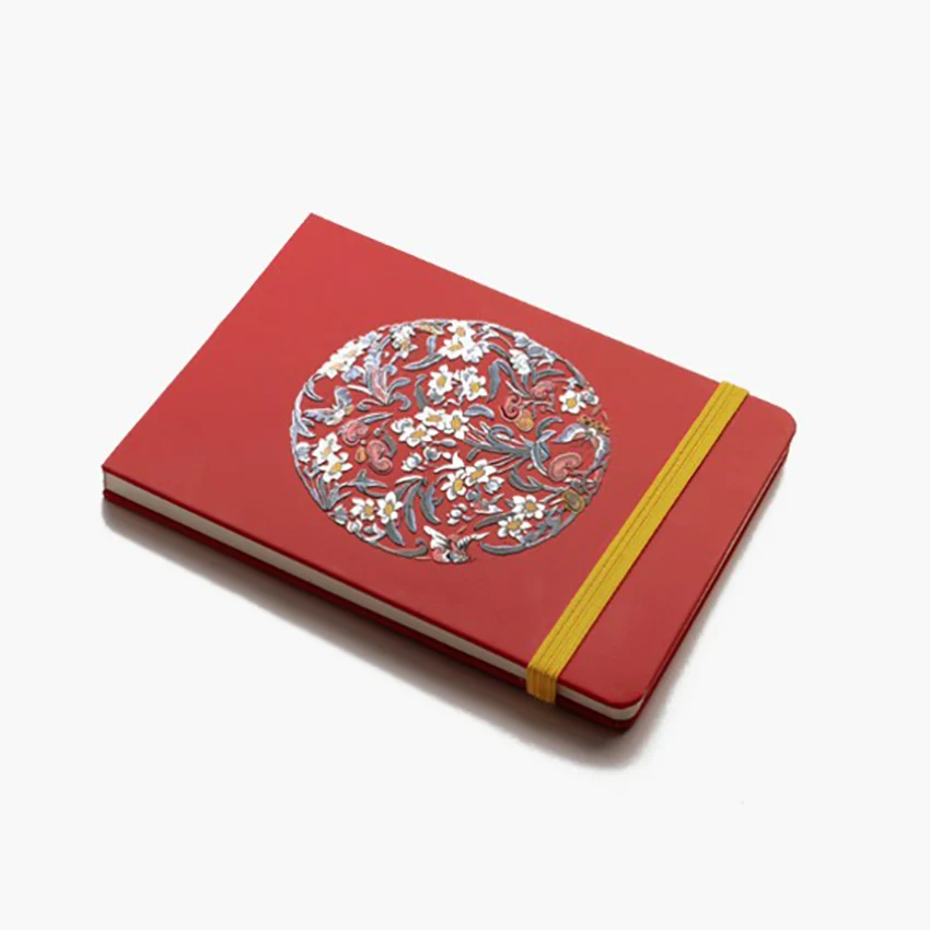Portable Retro Hardcover Notebook With Elastic Lanyard Printing Colorful Diary Notepad For Office Student Stationery | Канцтовары для