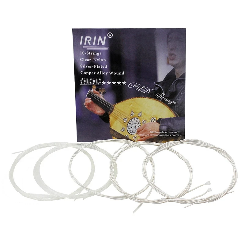IRIN 10 шт./компл. 0100 Oud Lute струны чистая нейлоновая веревка Посеребренная Медная