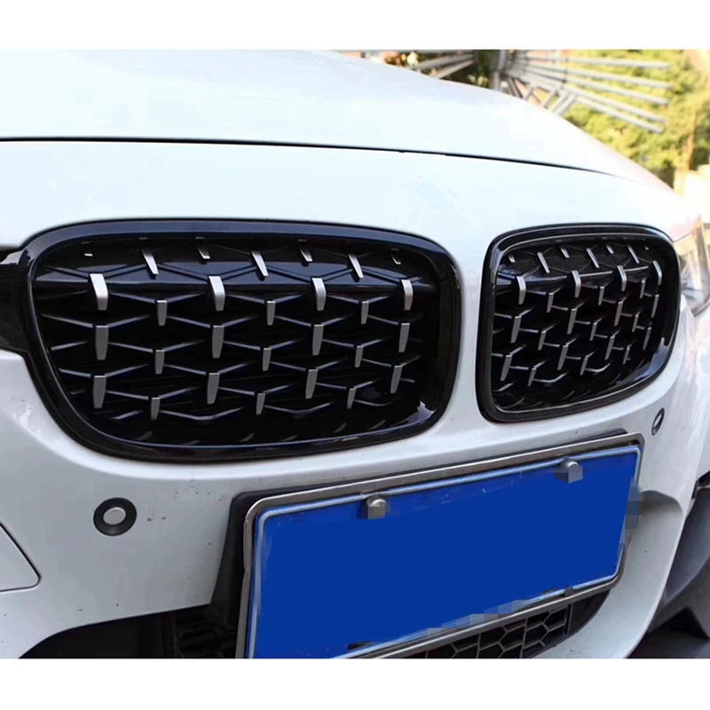 

1 пара 5 серий F10 Передняя ножная решетка для Bmw 5 серия F10 2014-2017 520I 525I 528I Алмазная решетка метеорный стиль передний бампер G
